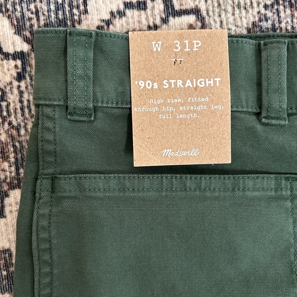 NWT! 🔖 Madewell The '90s Straight Utility Pant in Garment-Dyed Canvas - Picture 7 of 8